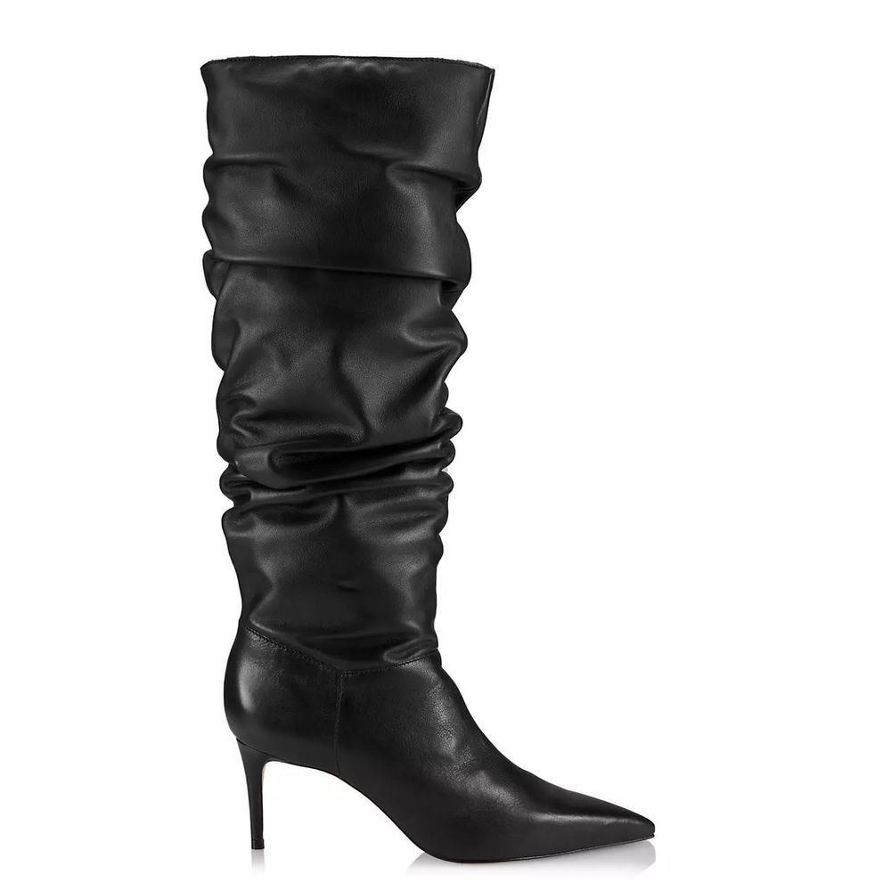 Schutz Ashlee Slouchy Leather High Boot Size 5.5 $198